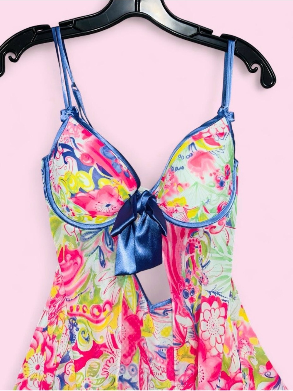 Cabernet Floral Mini Dress in Pink, Blue, Yellow